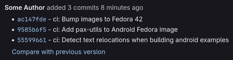 Compare with previous version